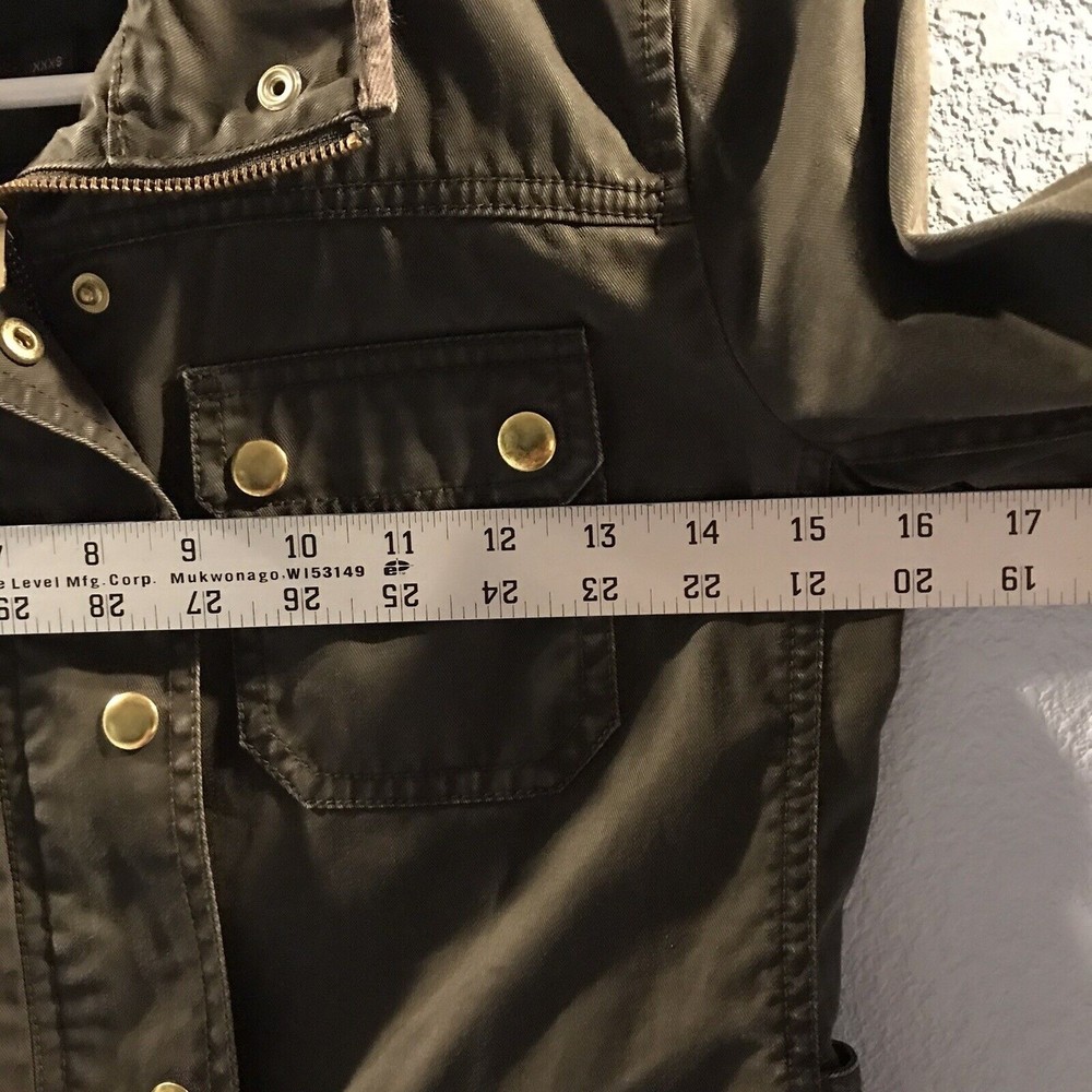J Crew The Downtown Field Jacket Waxed Cotton Green Womens Size XXXS - Picture 9 of 12
